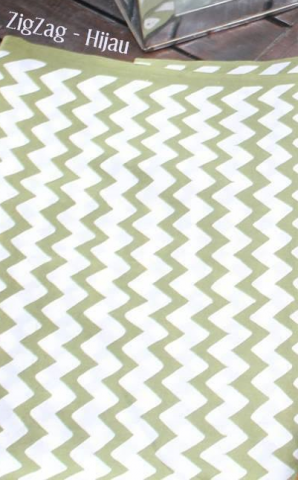 Kain ZIG ZAG-HIJAU 2w