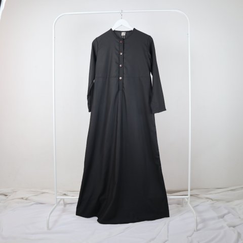 Inner Dress Lengan Panjang Katun Rayon HITAM