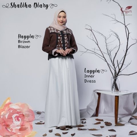 Inner Dress Tanpa Lengan 02 Toyobo Putih