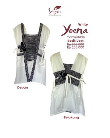 YOENA Batik Vest Putih