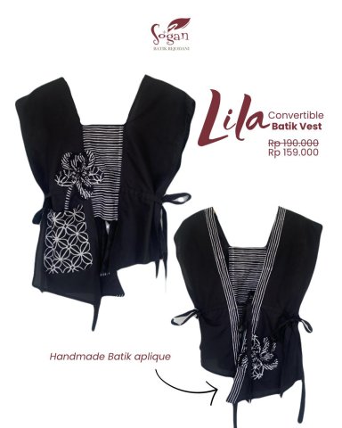 LILA Batik Vest Hitam