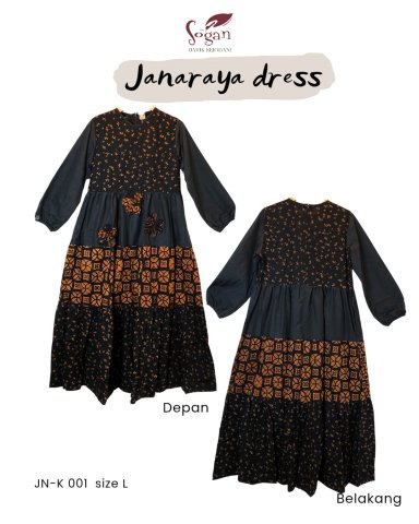 Janaraya Dress Poly Cotton Ready Stok
