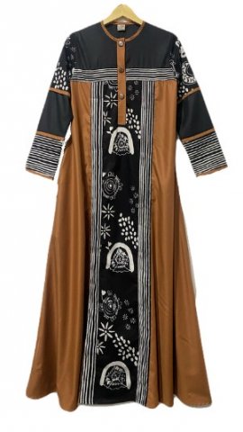 Lelana Jiwa Dress 01 Tulis Brown