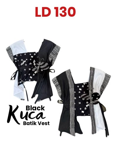 Kuca Batik Vest Hitam LD 130