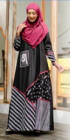 Pancaraya dress 02 - HITAM