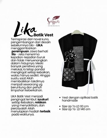 Lika Batik Vest Hitam
