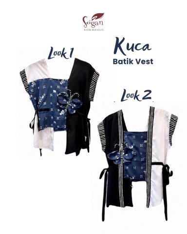 Kuca Batik Vest Navy