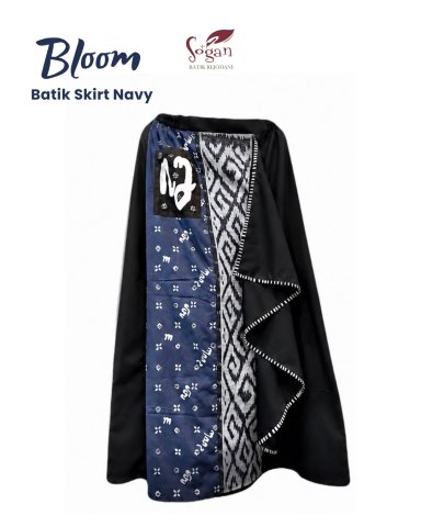 Bloom Batik Skirt Navy Single Price