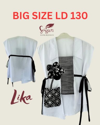 Lika Batik Vest Putih BIG SIZE LD 130