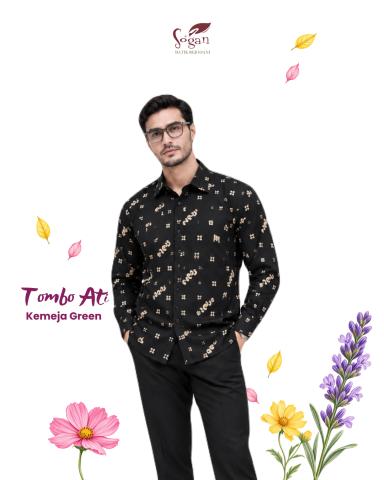 Tombo Ati Kemeja Green Lengan Panjang